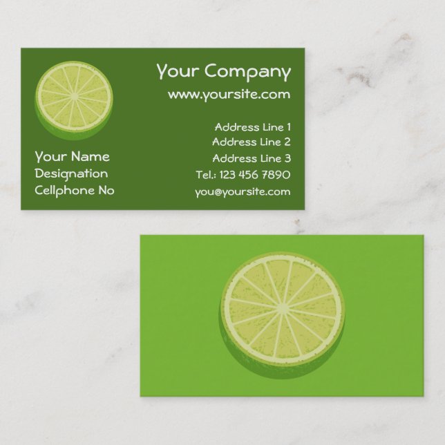 Halve Lime Business Card (Front/Back)