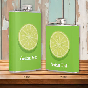 Halve Lime Hip Flask