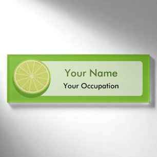 Halve Lime Name Tag