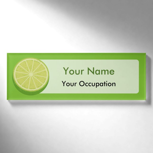 Halve Lime Name Tag (Front)
