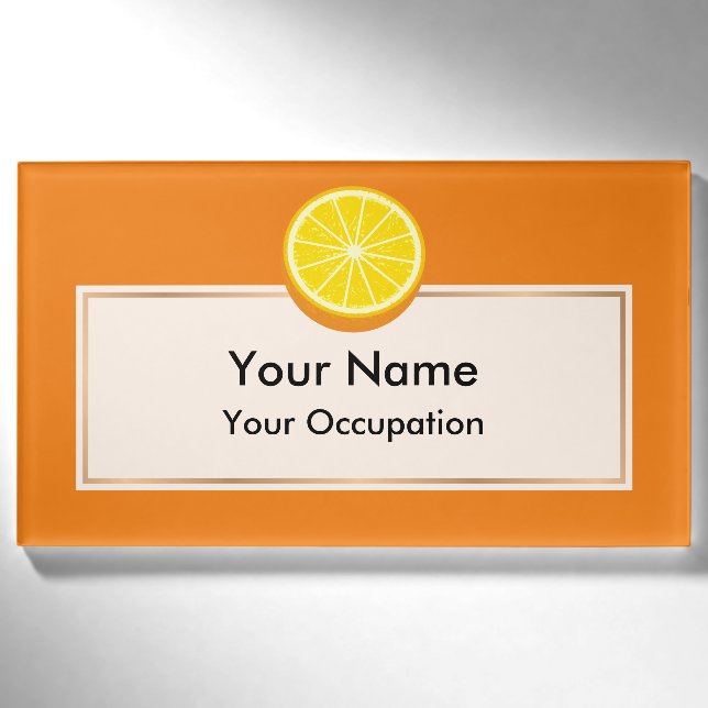 Halve Orange Name Tag (Front)