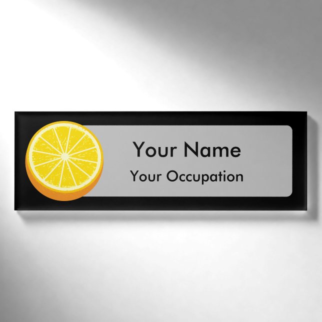 Halve Orange Name Tag (Front)