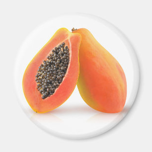 Halved papaya magnet