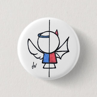 Halves 1 Inch Round Button