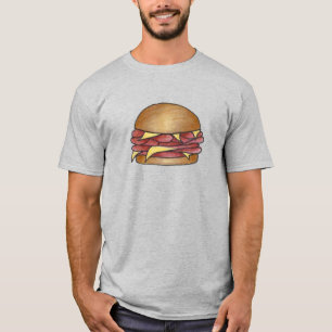 Ham and Cheese on Bun Lunch Sandwich Deli Food T-Shirt