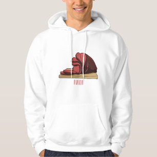 Ham cartoon illustration hoodie