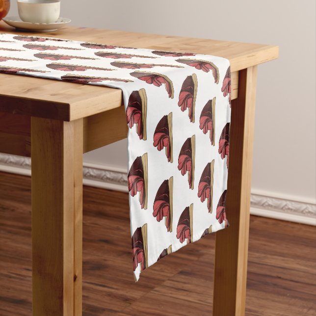 Ham cartoon illustration  short table runner (In Situ)