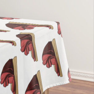 Ham cartoon illustration tablecloth