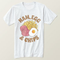 Ham Egg and Chips British Cuisine Pub Food Cooking