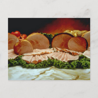 Ham, from the haunch of a pig or boar postcard