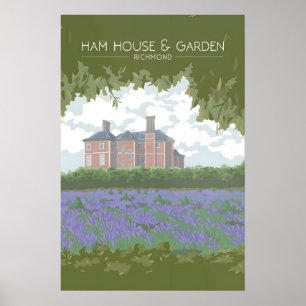 Ham House and Garden London Travel Poster