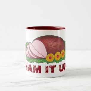 HAM IT UP Drôle Noël Novelty Nourriture Fête Mug