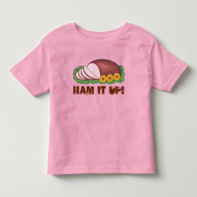 HAM IT UP Funny Holiday Ugly Christmas Sweater (Front)