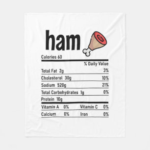 Ham Nutrition Facts Matching Family Thanksgiving A Fleece Blanket