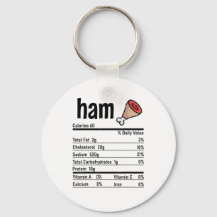 Ham Nutrition Facts Matching Family Thanksgiving A Keychain