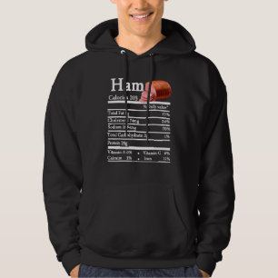 Ham Nutrition Thanksgiving Christmas Costume Food  Hoodie