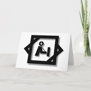 Ham Radio 3-D Logo  Blank Cards   to Customize