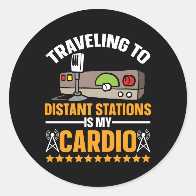 Ham Radio Amateur Radio And Ham Radio Operator Classic Round Sticker (Front)