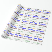 Ham Radio Call Sign Gift Wrap Customize It!