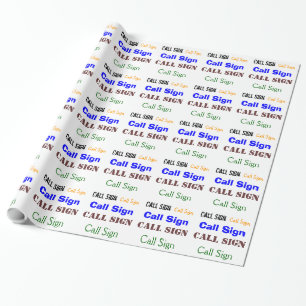 Ham Radio Call Sign Gift Wrap  Customize It!