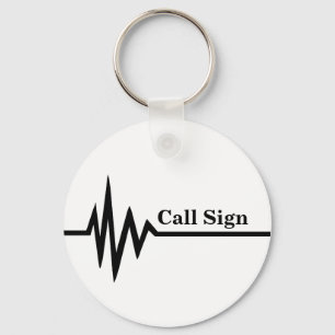 Ham Radio Call Sign Keychain