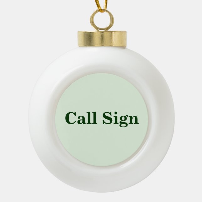 Ham Radio Christmas Ball Ornament (Front)
