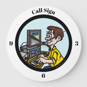 Ham Radio Digital Mode Operator Wall Clock
