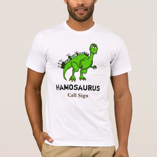 Ham Radio Dinosaur T-shirt  Customize It! (Front)