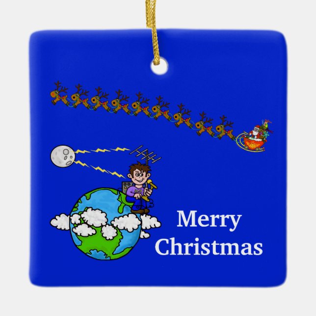 Ham Radio EME Ornement de Noël (Devant)