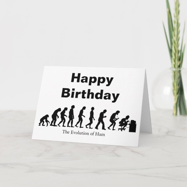 Ham Radio Evolution Carte Anniversaire Personnalis (Devant)