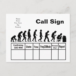 Ham Radio Evolution QSL Card   Customize It!