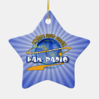 HAM RADIO - EXPLORE YOUR WORLD CERAMIC ORNAMENT