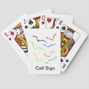 Ham Radio Floating Text Playing Cards