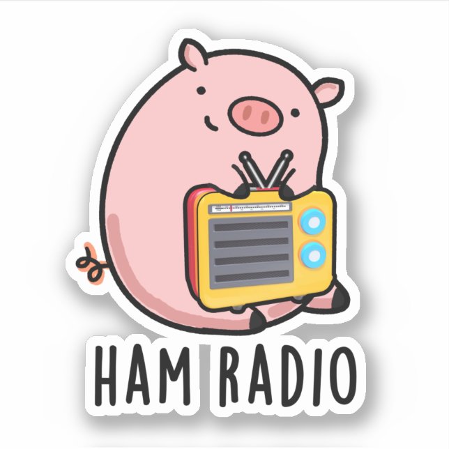 Ham Radio Funny Pig Pun  (Front)