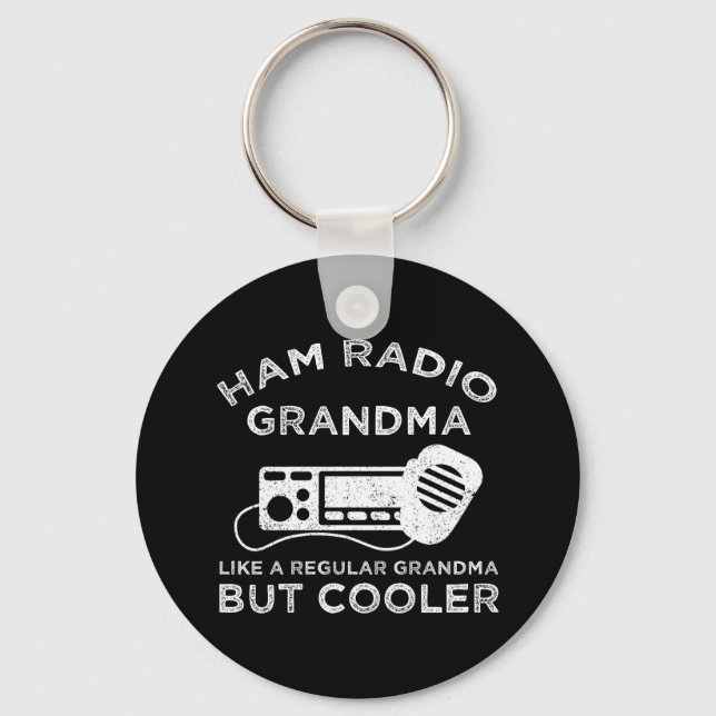 Ham Radio Grandma Like Regular Grandma But Cooler Keychain (Front)
