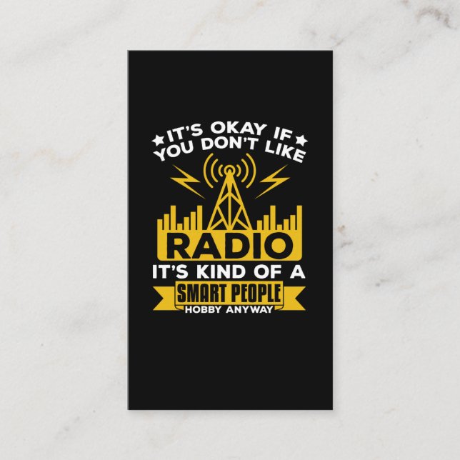 Ham Radio Hobby Funny Radio Operator Business Card (Front)