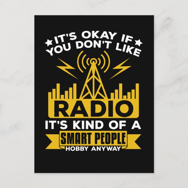 Ham Radio Hobby Funny Radio Operator Postcard (Front)