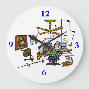 Ham Radio "Man Cave" Wall Clock.  Customize It! Large Clock