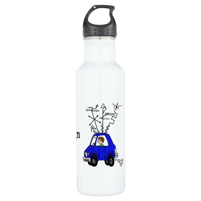 Ham Radio Mobile Rig  24 oz 710 Ml Water Bottle (Front)
