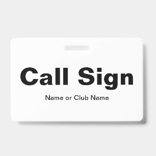 Ham Radio Name Tag Badge