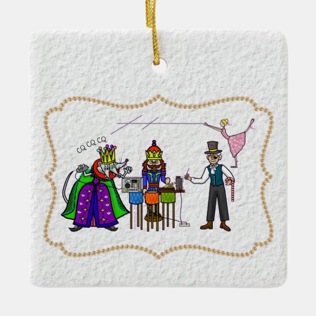 Ham Radio Nutcracker Ornement de Noël (Devant)