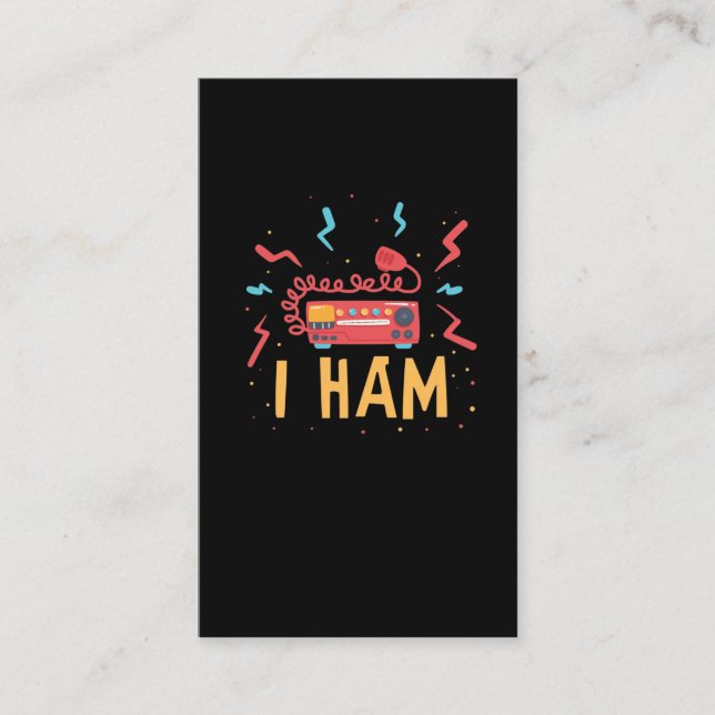 Ham Radio Operator Amateur Radio Frequency Hobby Business Card (Front)