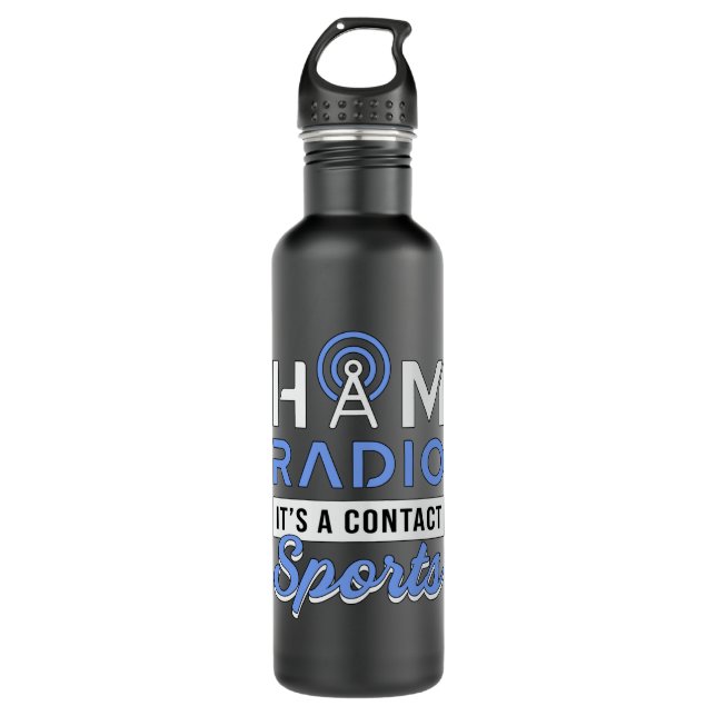 HAM Radio Operator Antenna Amateur Code Gift Idea 710 Ml Water Bottle (Front)