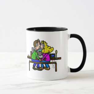 Ham Radio Operators Kissing Mug  Customize Calls