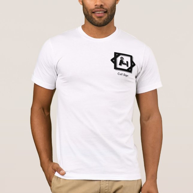 Ham Radio  Pocket 3-D Logo T-shirt  to Customize (Front)