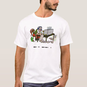 Ham Radio Santa "Nice" Morse Code Xmas T-Shirt