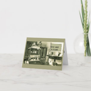 HAM RADIO SETUP 1930'S AMATEUR PHOTO CARD