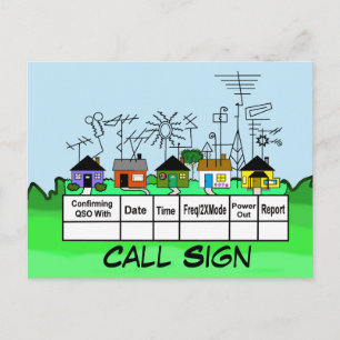 Ham Radio Street QSL Card  Customize It!