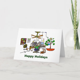 Ham Radio Whacky Shack Christmas Card