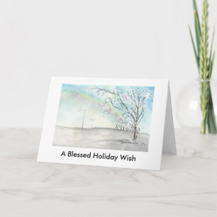 Ham Radio Winter Rainbow Christmas Card